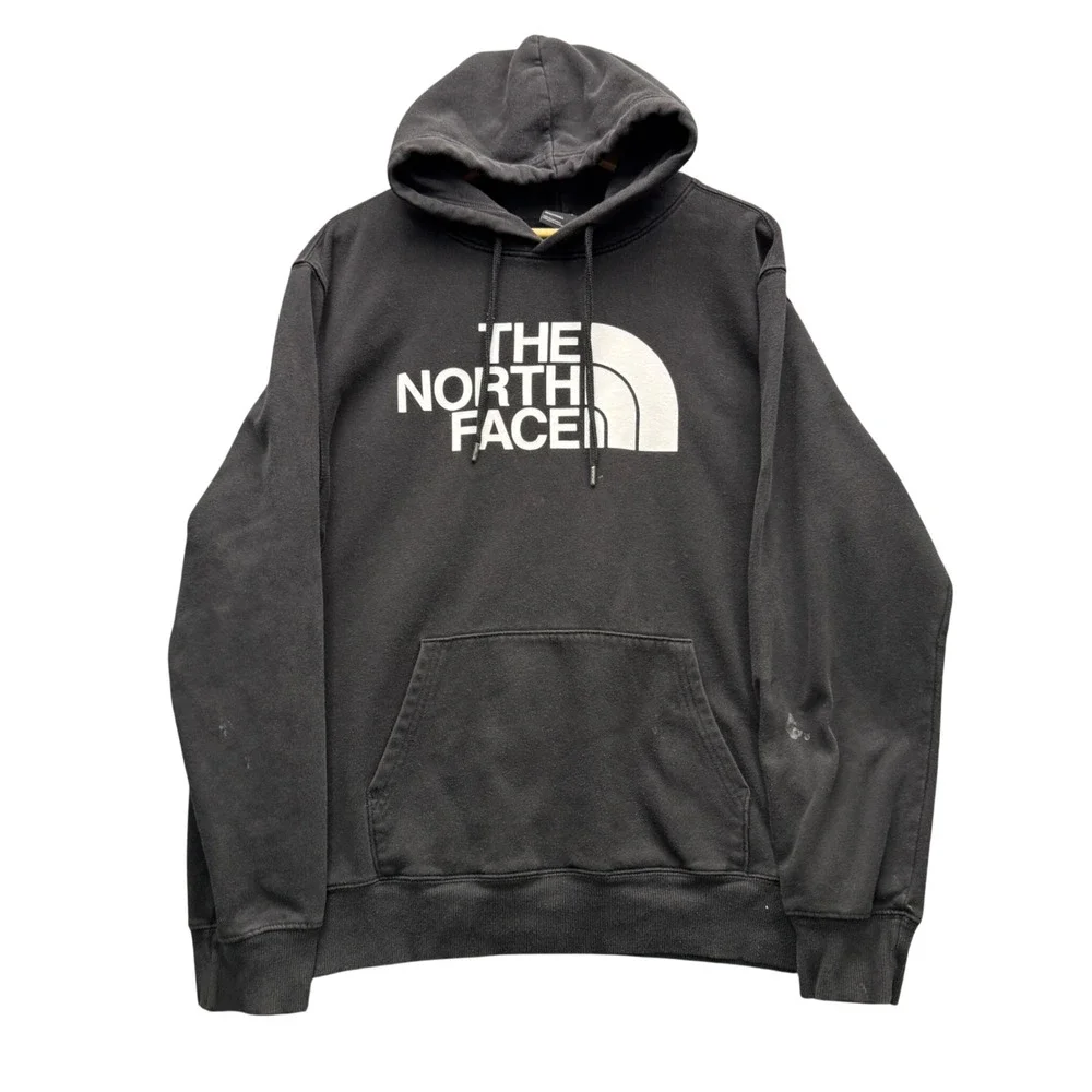 The North Face Half Dome Logo Hoodie Mens XL Black Long Sleeve‎ Fleece Outdoor